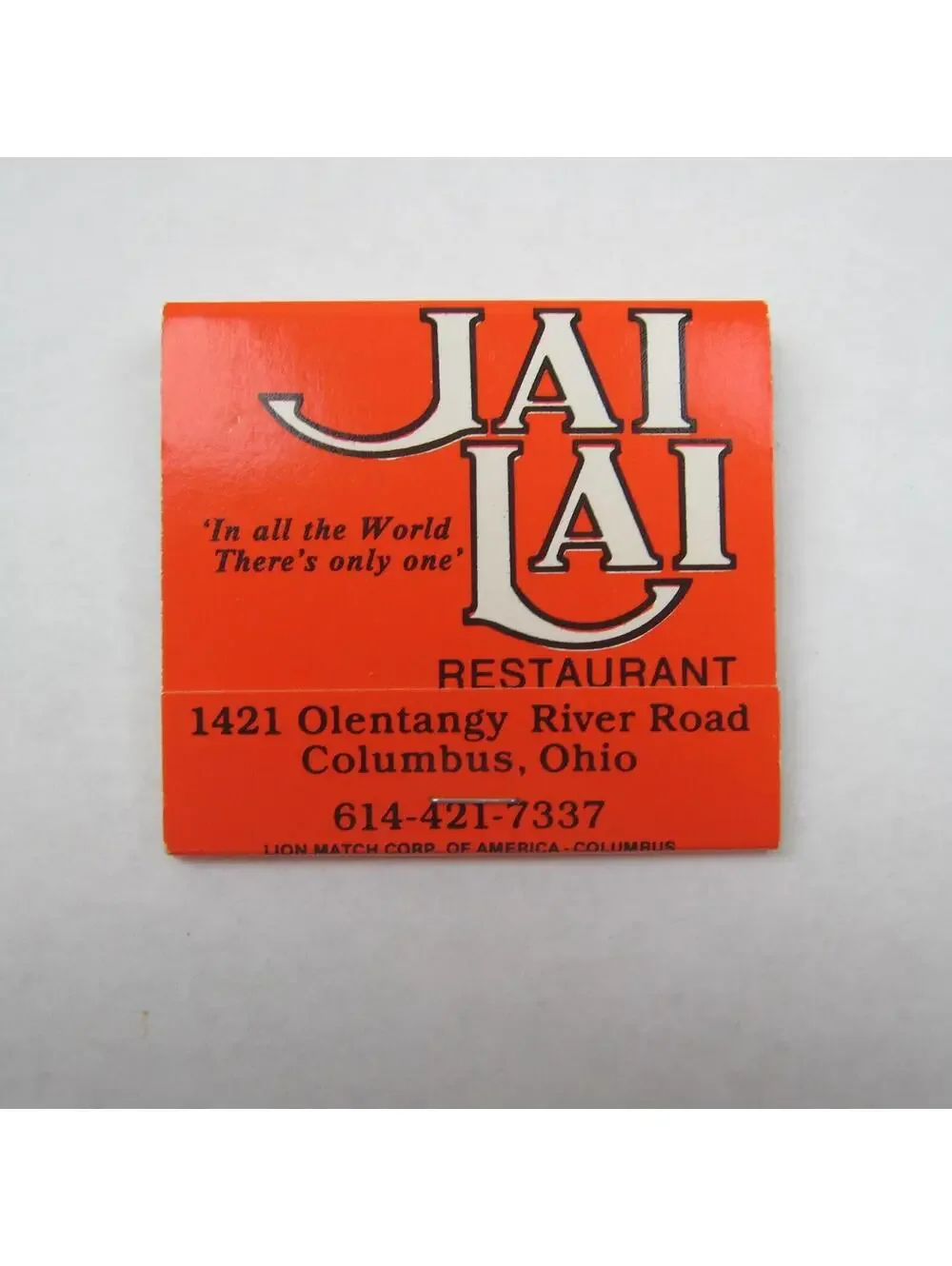 3 Vintage Matchbooks Jai Lai Ding Ho Columbus Ohio Restaurants & Scot's Inn Ohio